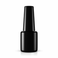 Schwarze 8 ml Flasche mit Pinsel - Kompakte Verpackung für Lacke und Pflegeprodukte