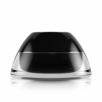 Schwarzes Döschen 50 ml mit Einsatz und silbernem Rand - Exklusiver Produktschutz