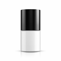 Ovale Flasche 9 ml Weiß mit Pinsel