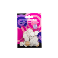 Disposable white files for pedicure disc PODODISC Staleks PRO S 240 grit (PDF-15-100) 50 pcs.