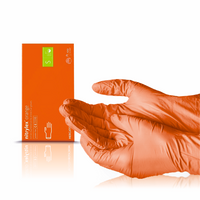 Nitrile orange gloves S 100 pcs.