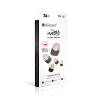 Hybryda w naklejce Nail Art. Simple czarny french 24 szt.