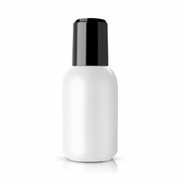 Butelka mleczna 50 ml z czarnym zakręcanym korkiem - Idealna na podróż