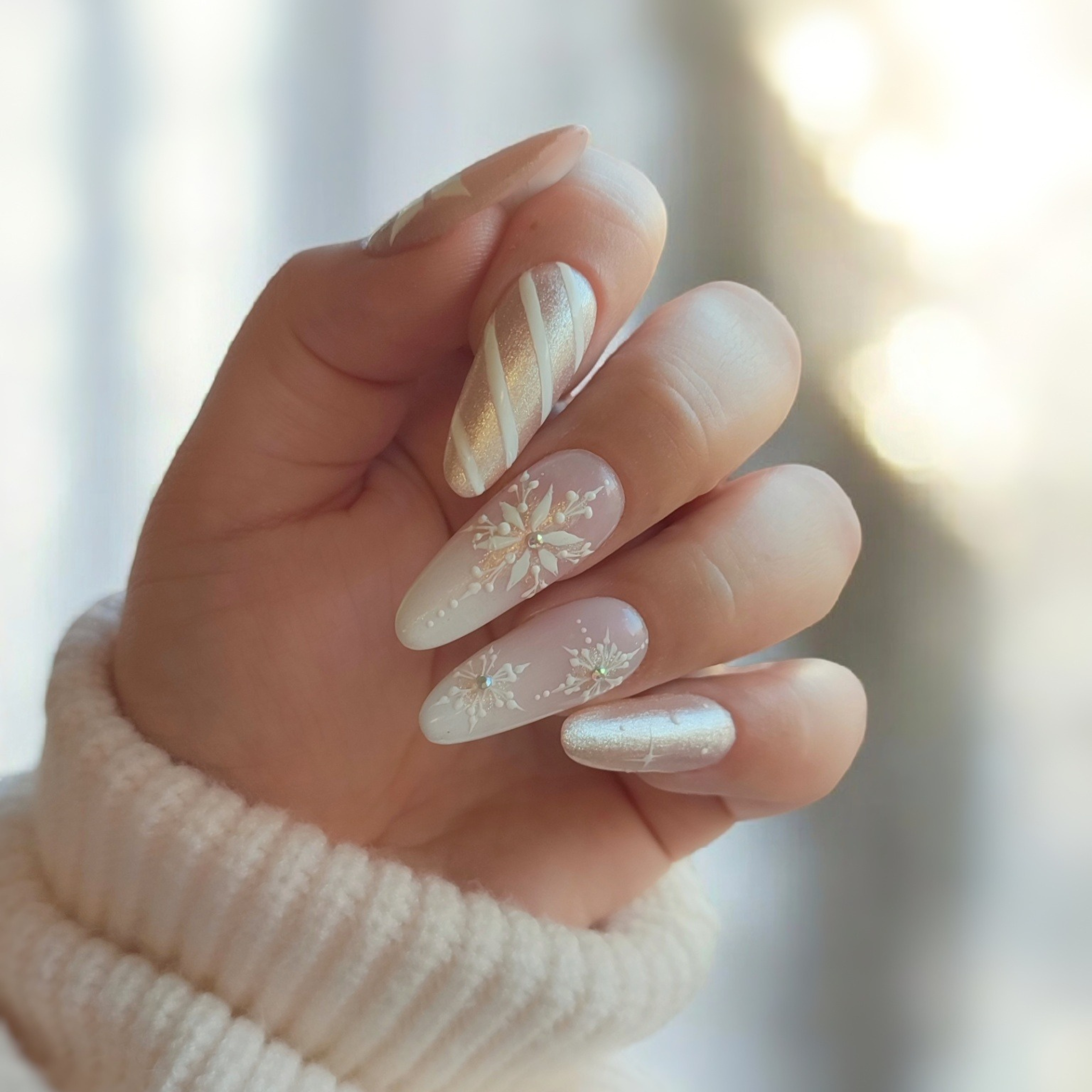 White winter nails