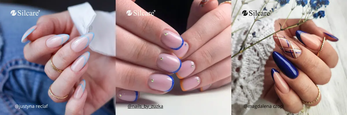 stylische blaue Nägel