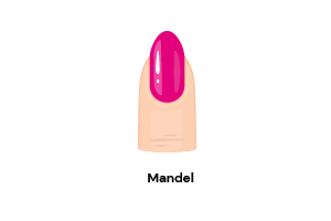 mandelförmige Nagelform