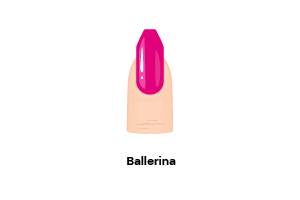 Ballerina-Nagelform