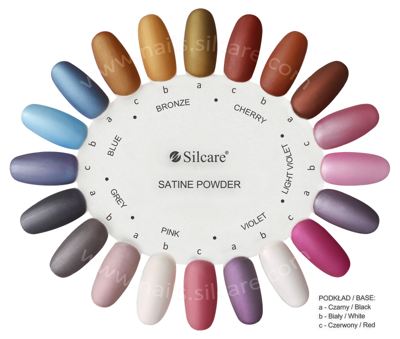 Silcare Satine Effect Powder wzornik