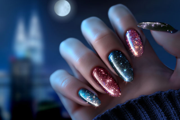 Conosciamo il segreto per unghie ibride scintillanti per le occasioni autunno-inverno! Smalti ibridi glitterati Flash Midnight!