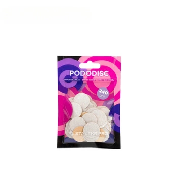 Auswechselbare weiße Scheiben-Pedikürefeilen PODODISC PRO M, Körnung 240 (50 Stk.)