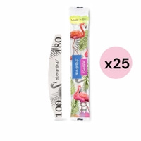Nail file half moon 100/180 standard – flaming (set x25)
