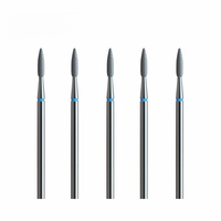 Nail drill bits set (long flame) 5 pcs.