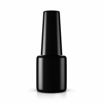 Black 8 ml Bottle with Brush - Compact packaging for nail polishes and care products
