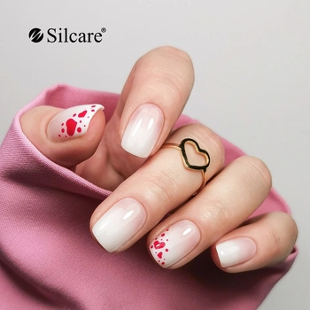 Subtle Valentine's Manicure - Delicacy and Hearts in One