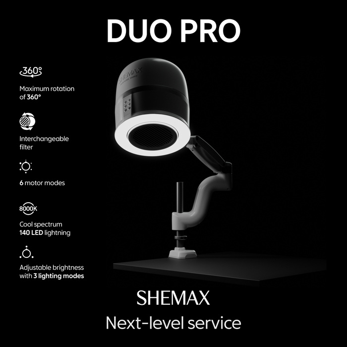 SHEMAX DUO PRO - Staubabsauger mit Ringlampe