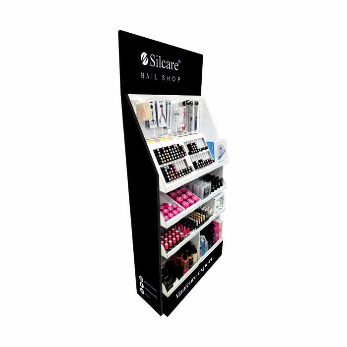 Einseitiger Silcare Nail Shop Aufsteller