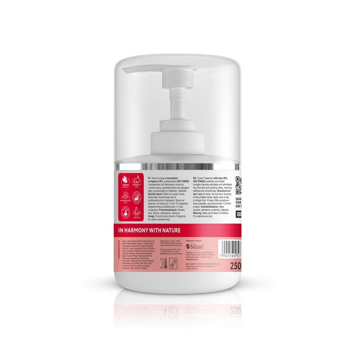 Pflege Creme für rissige Fersen und Schwielen Nappa mit 30% Urea 250 ml