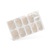 Nail Art. Stickers Gel Nails Simple champagne glitter 24 pcs.
