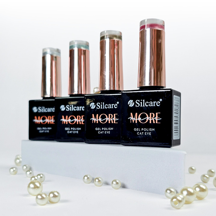 Set of maniMORE Cat Eye hybrid nail polishes (4 x 10 g) + Free Magnet