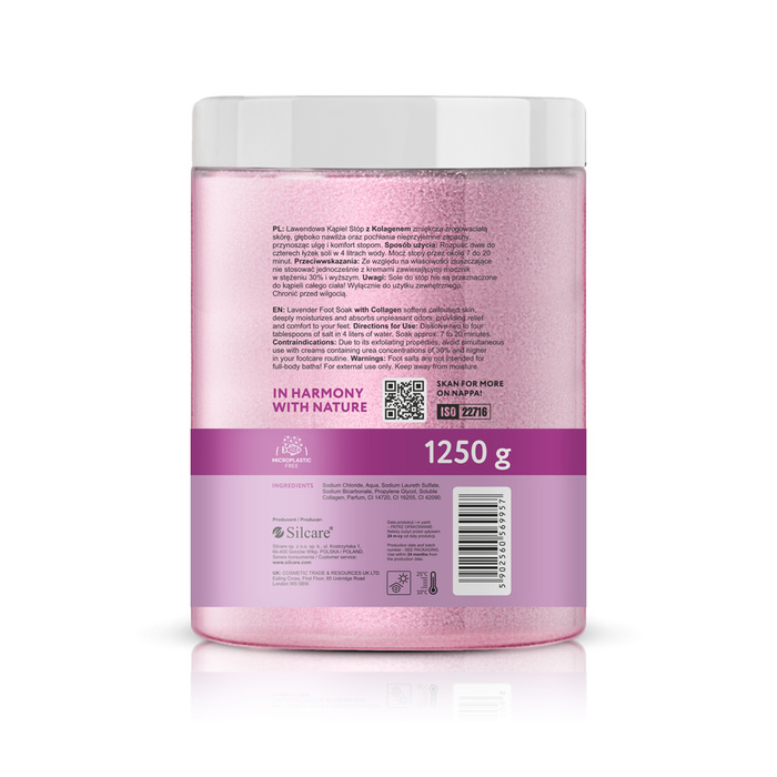 Lavender Relaxing Foot Soak Salt for Calloused Skin Nappa 1250 g