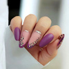Purple nails with leopard print - bold and feminine manicure