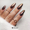 Metallic shine – hybrid nails with a chrome finish