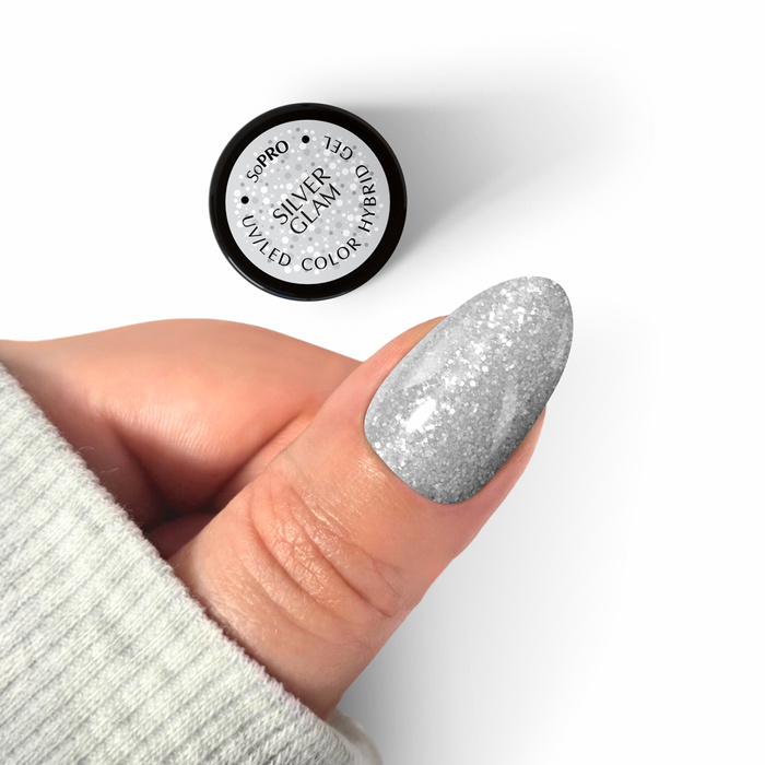 UV Nagellack SoPRO Silver Glam 7 g