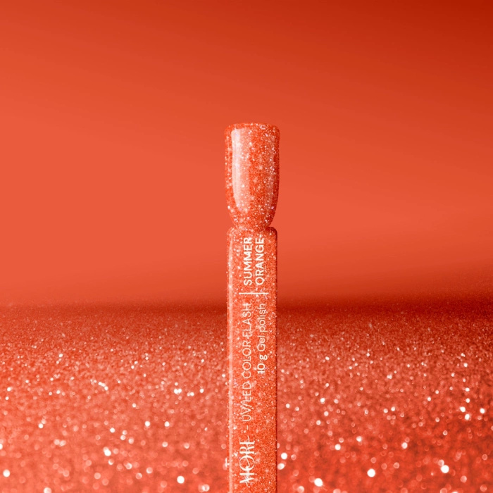 Lakier hybrydowy maniMORE Flash Summer Orange 10 g