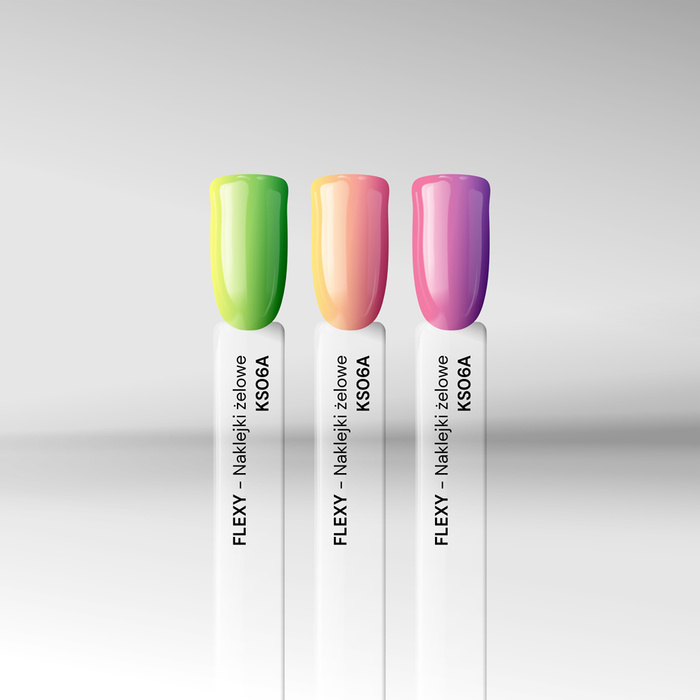 Hybryda w naklejce Nail Art. Simple kolorowe ombre 24 szt.