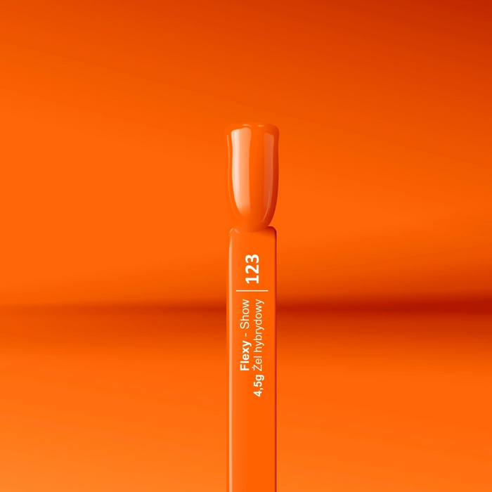 Flexy Hybrid Gel nail polish 123 Neon Orange 4.5 g