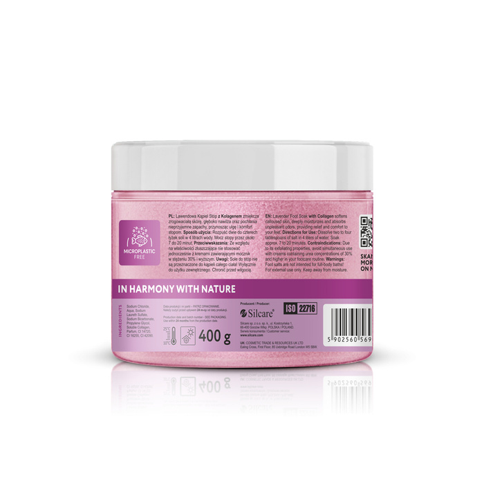 Sól lawendowa odprężenie na zrogowaciały naskórek stóp Nappa 400 g