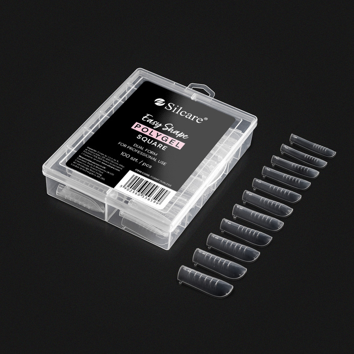 Top Dual Forms Clear Square - 100 pcs