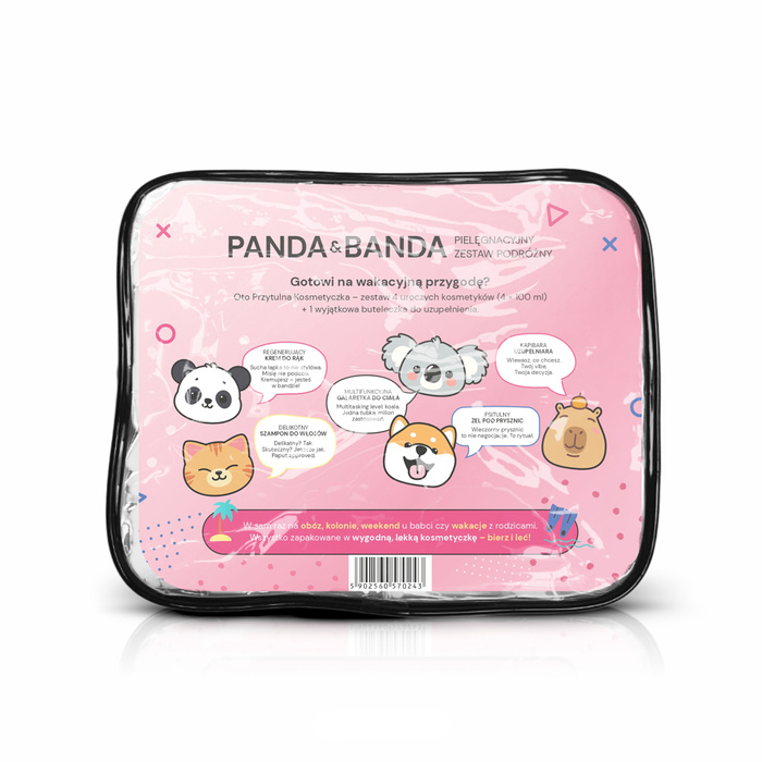 Zestaw do pielęgnacji ciała Panda & Banda (4 x 100 ml)