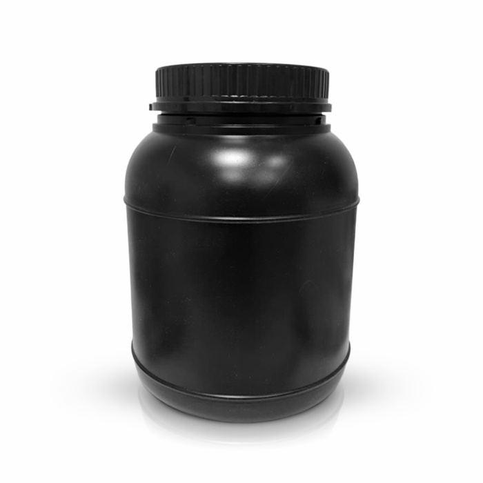 Barile nero da 5 litri con coperchio - Soluzione versatile per industria e produzione