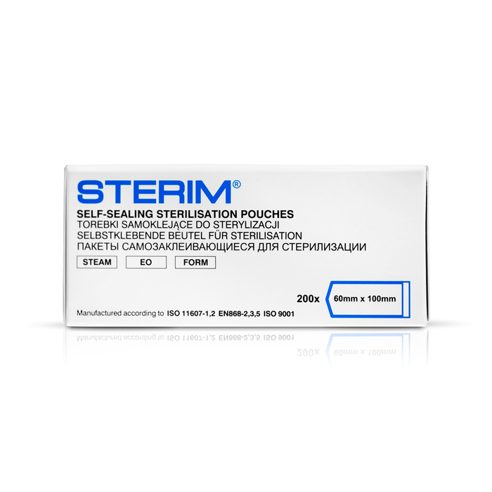 Buste per la sterilizzazione degli strumenti in autoclave 90x230 mm 200 pz.