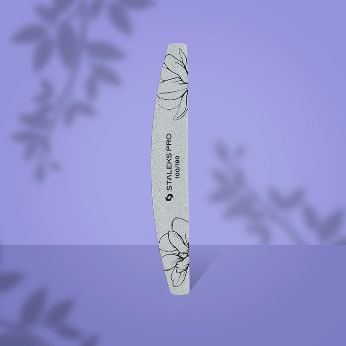 Mineral nail file half-moon Staleks EXPERT 40 100/180 (25 pcs.)