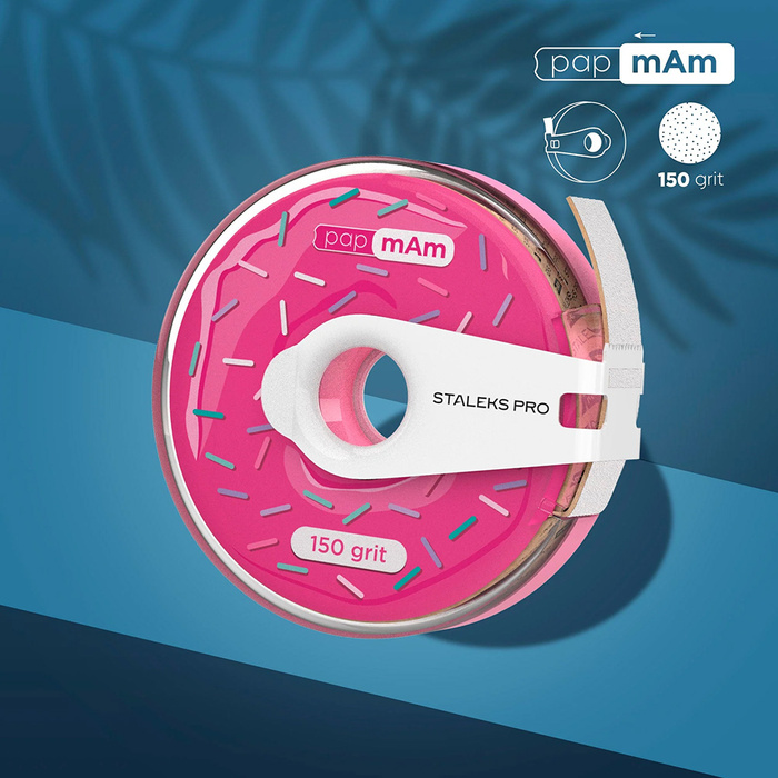 White abrasive tape papmAm Staleks EXPERT 150