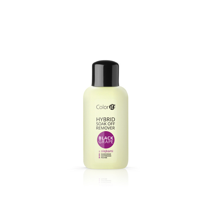 Hybrid Soak Off Remover COLOR IT con oli - Black Grape - liquido per la rimozione di ibridi 150 ml