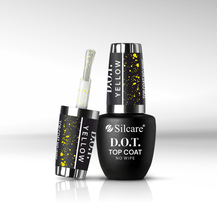 D.O.T. Top Coat Yellow with particles 9 ml