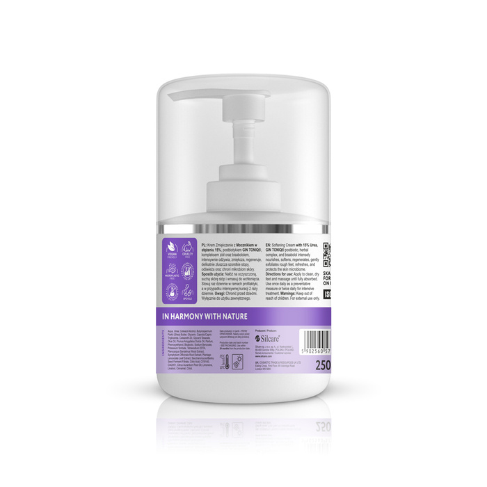 Erweichende Creme für raue Fußhaut Nappa mit Harnstoff 15% 250 ml