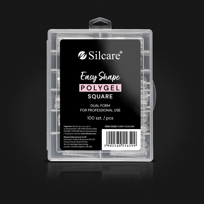 Top Dual Forms Clear Square - 100 pcs