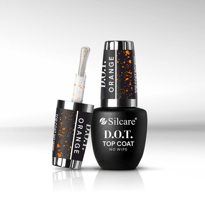 D.O.T. Top Coat Orange with particles 9 ml