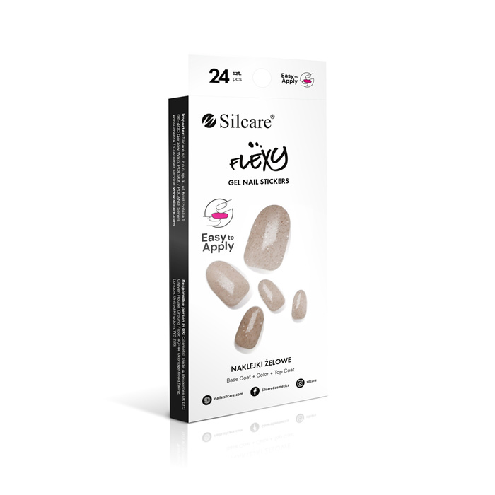 Hybryda w naklejce Nail Art. Simple brokatowy piasek 24 szt.