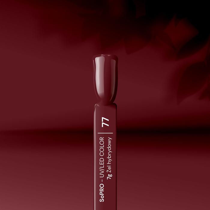 UV/LED Color Hybrid Gel SoPRO 77 Nutcracker Red 7 g