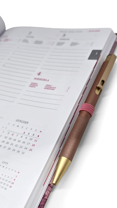 Blumen A5 Buchkalender Silcare 2026 mit Gummiband + Stift