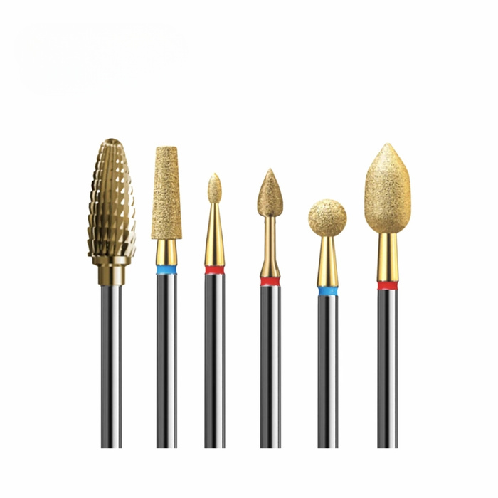 Expert Gold Power-Set – 6 Fräser für Hybrid-, Gel-, Acryl- und Nagelhaut