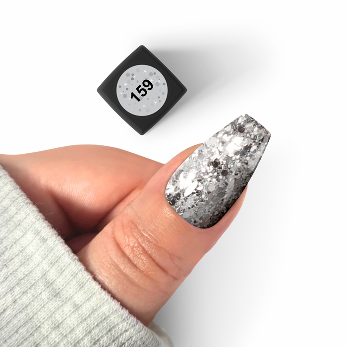 Flexy Hybrid Gel nail polish 159 Silver Dust 4.5 g