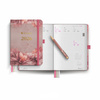Blumen A5 Buchkalender Silcare 2026 mit Gummiband + Stift