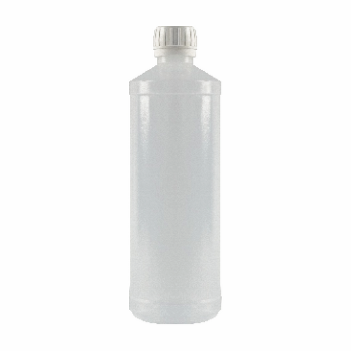 Bottiglia trasparente da 500 ml con tappo bianco - Soluzione universale per cosmetici