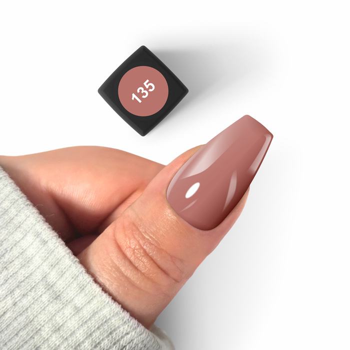 Flexy Hybrid Gel nail polish 135 Karamell Nude 4.5 g